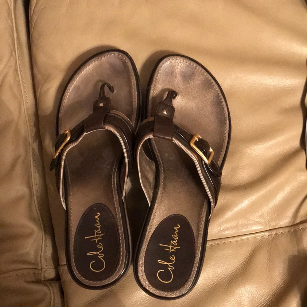 Cole Haan Nike Air Leather thong flip flops